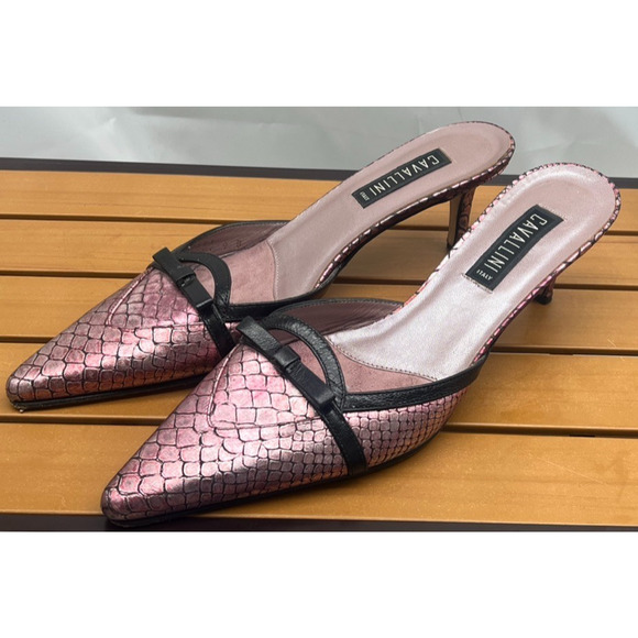 Cavallini Womens Pointy Toe Pink Slip On Heel 9B Pink - Picture 1 of 10